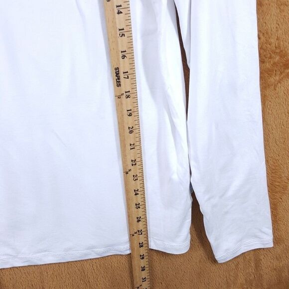 PERRY ELLIS Shirt Mens Small White Pullover Crew Deluxe Touch Soft Comfort - Picture 7 of 8